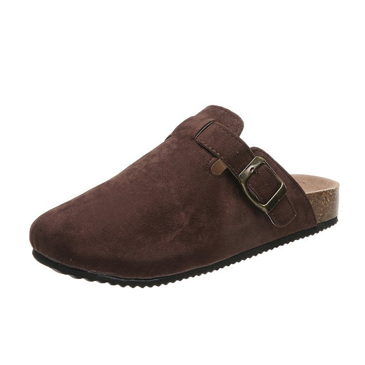Veloria | Leather Buckle Comfort Clogs