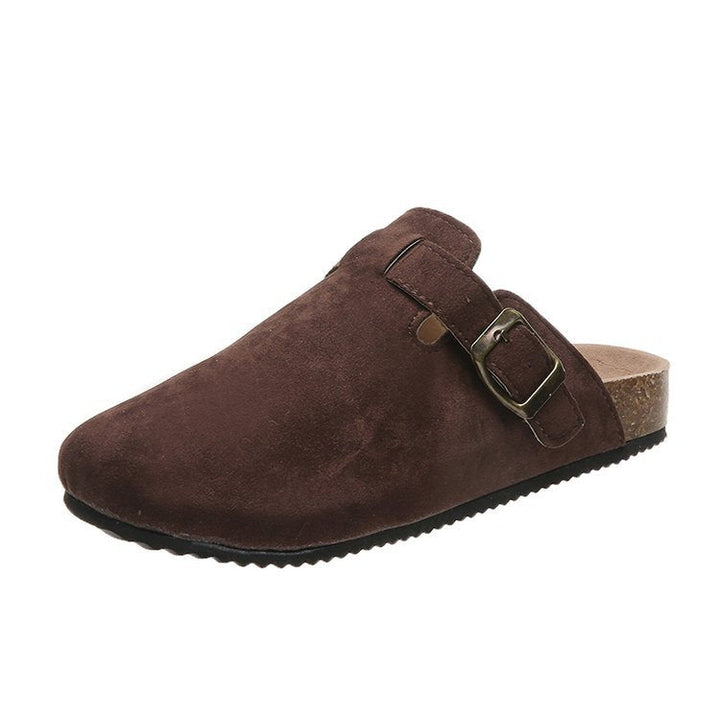Veloria | Leather Buckle Comfort Clogs