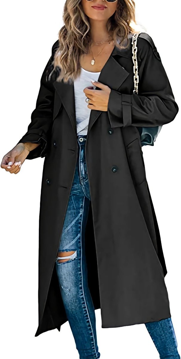 Astrid | Eleganter Oversize-Trenchcoat für Damen mit zweireihigem Verschluss