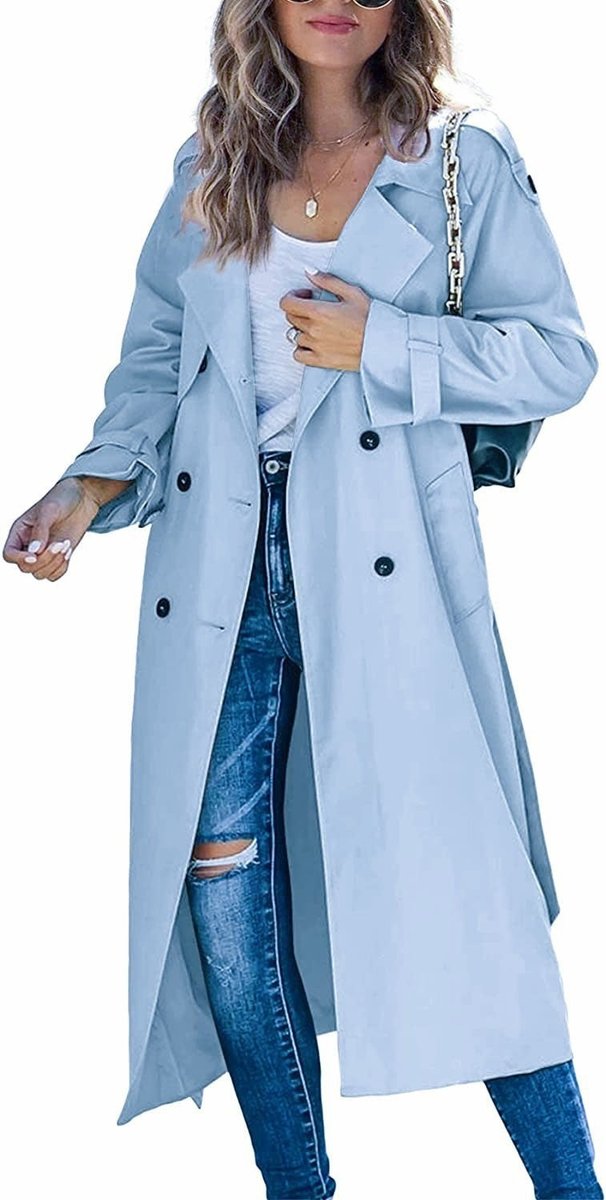 Astrid | Eleganter Oversize-Trenchcoat für Damen mit zweireihigem Verschluss