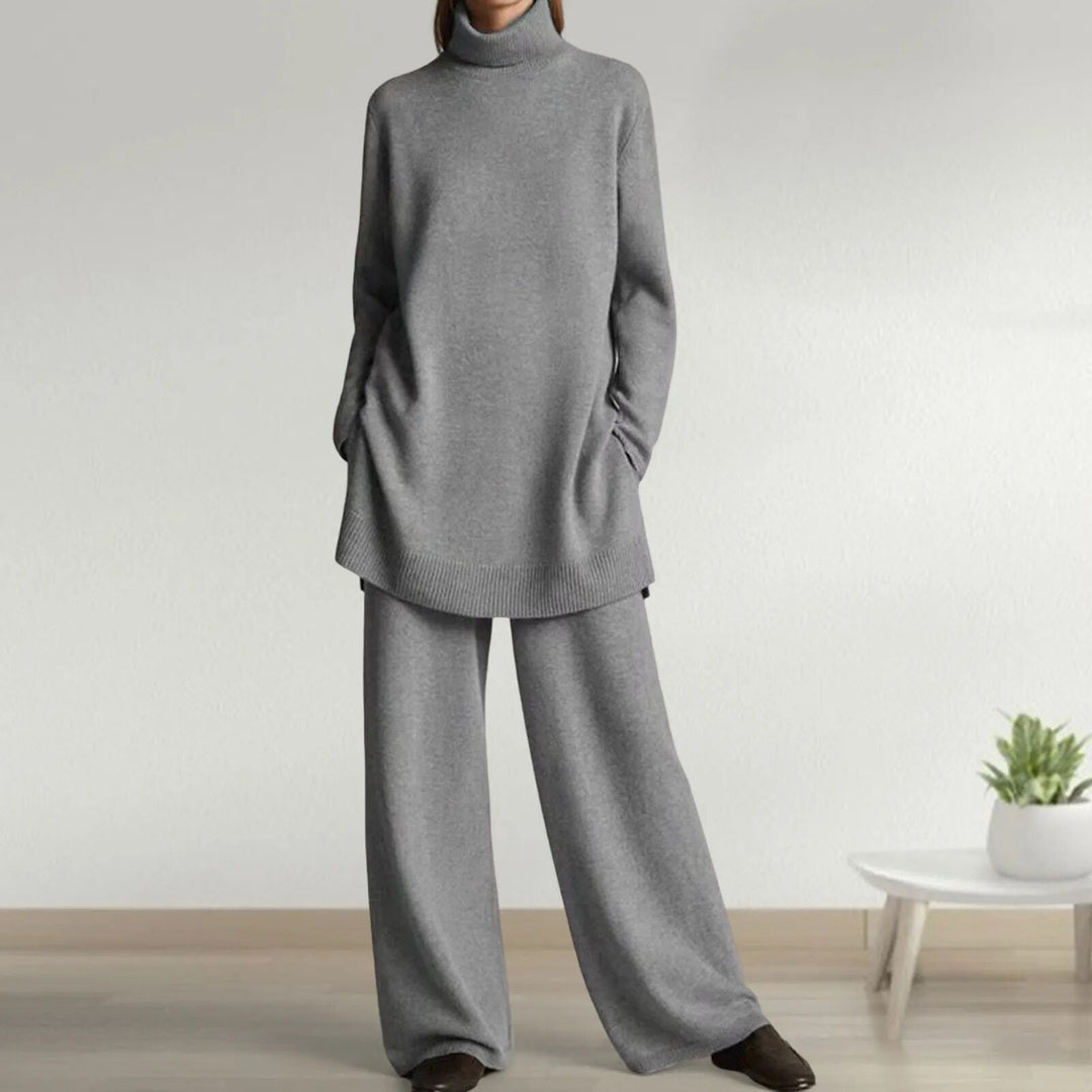Astrid | Completo comodo in maglia con pullover dolcevita