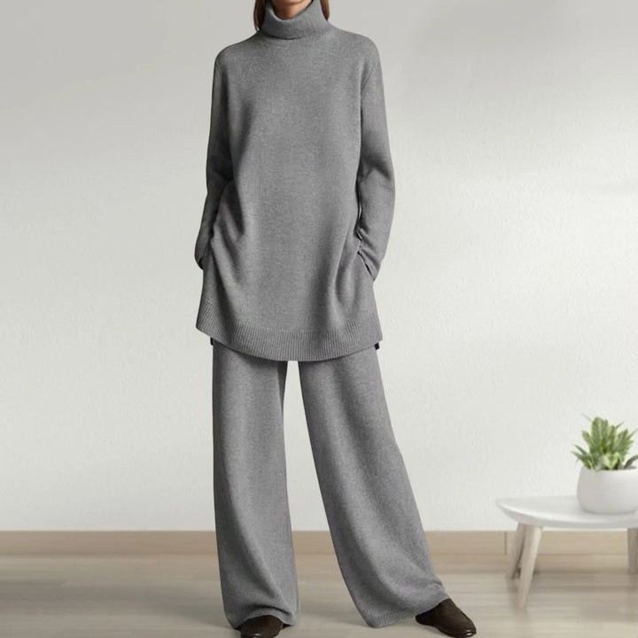 Astrid | Completo comodo in maglia con pullover dolcevita
