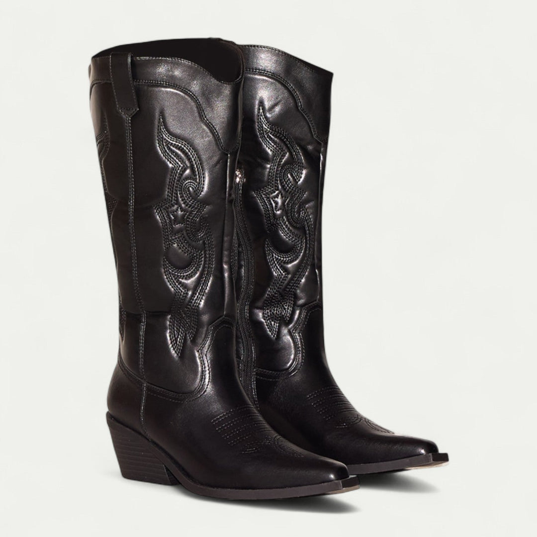 Mella | Western Calf High Cowboy Boots for Women