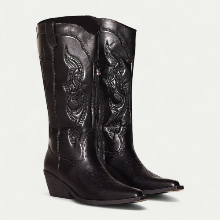 Mella | Western Calf High Cowboy Boots for Women