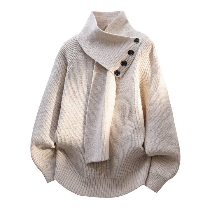 Seraphine | Elegant Scarf-Neck Women’s Sweater