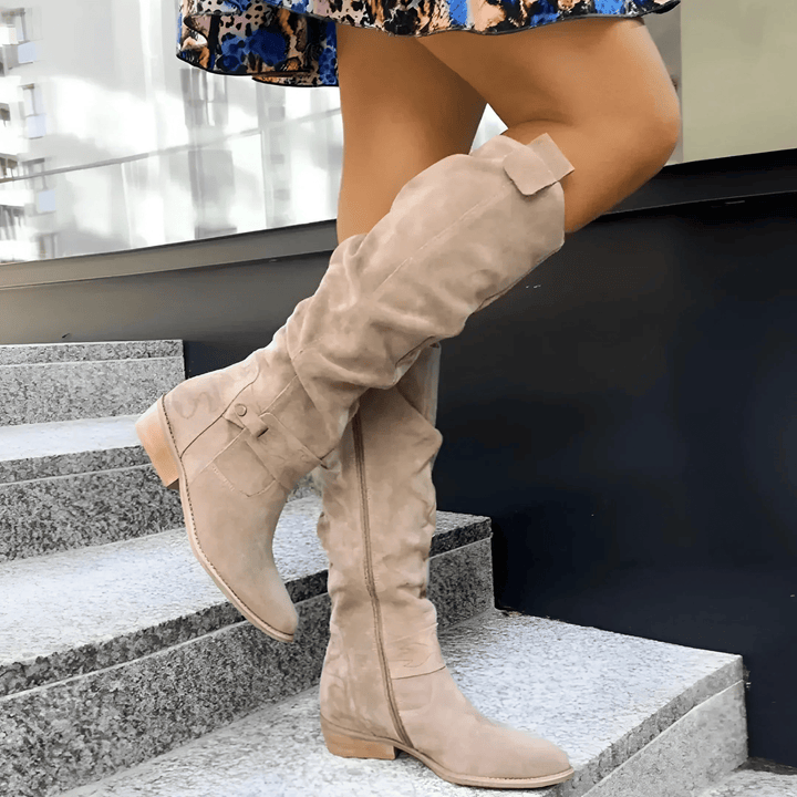 Maya | Bequeme und warme kniehohe Stiefel