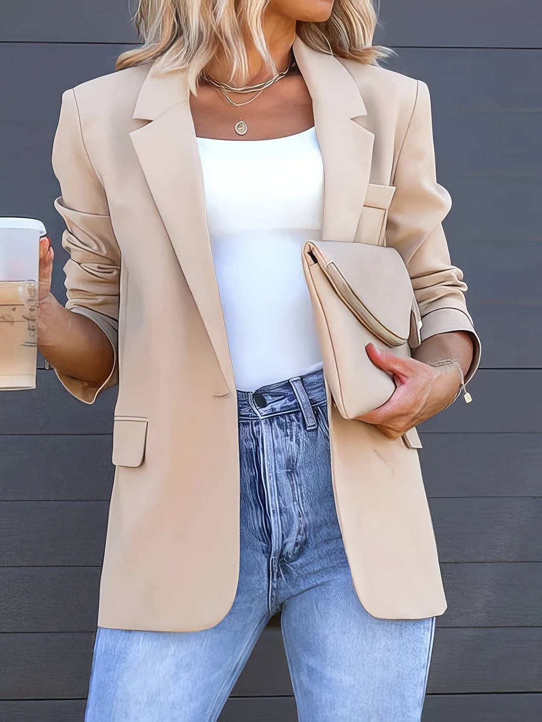 Wolff | Women's Casual Tailored Revere Collar Blazer