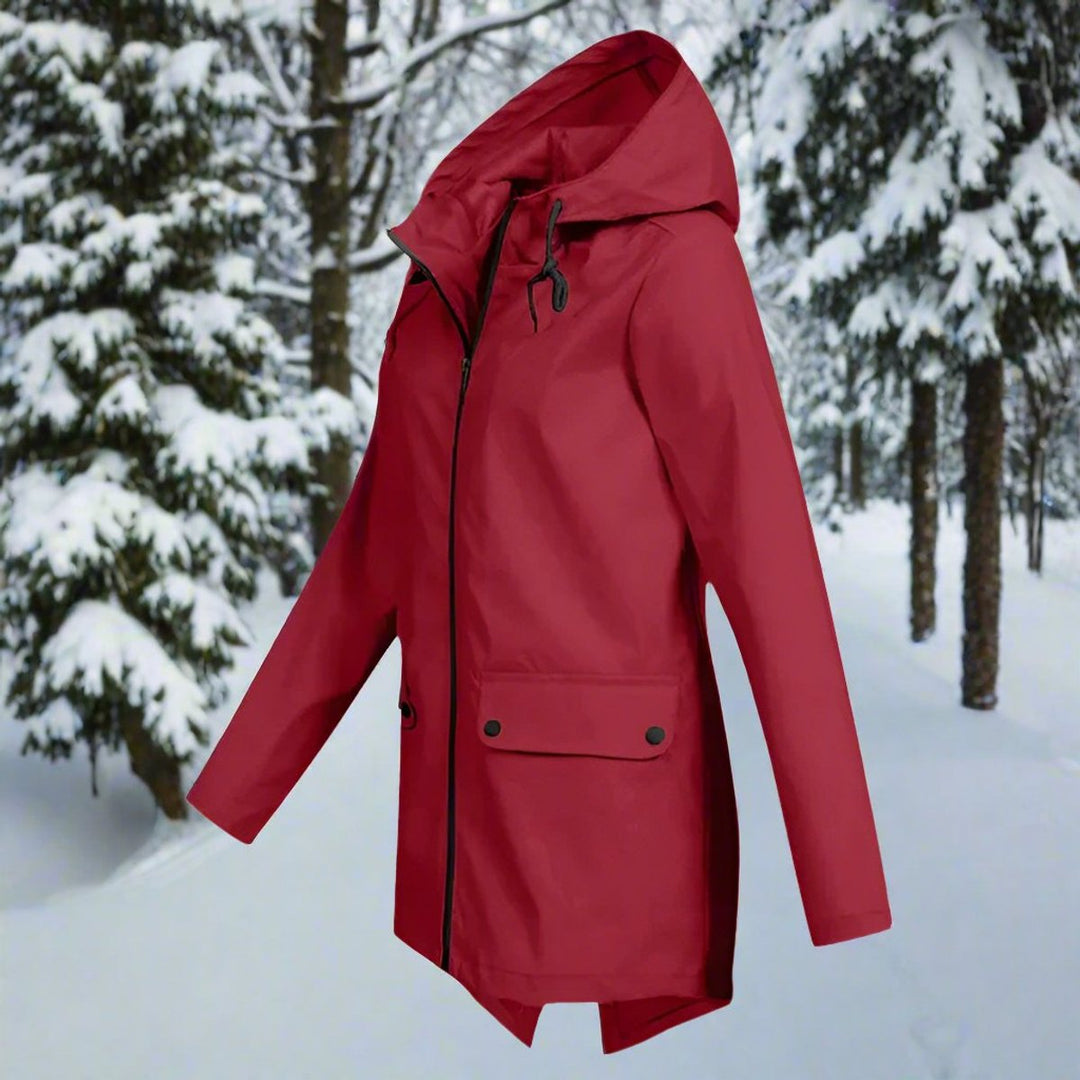 Iris | Elegante wasserdichte Regenjacke mit Kapuze für Damen