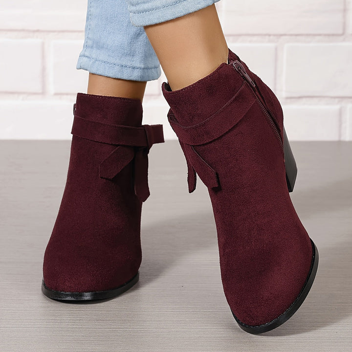 Velmira | Elegante Stiefeletten mit Blockabsatz für Damen