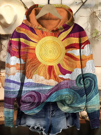 Elena | Sunburst Swirl Vintage Hoodie