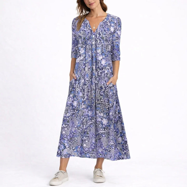 Elowen | Women's Elegant Floral Midi Dress